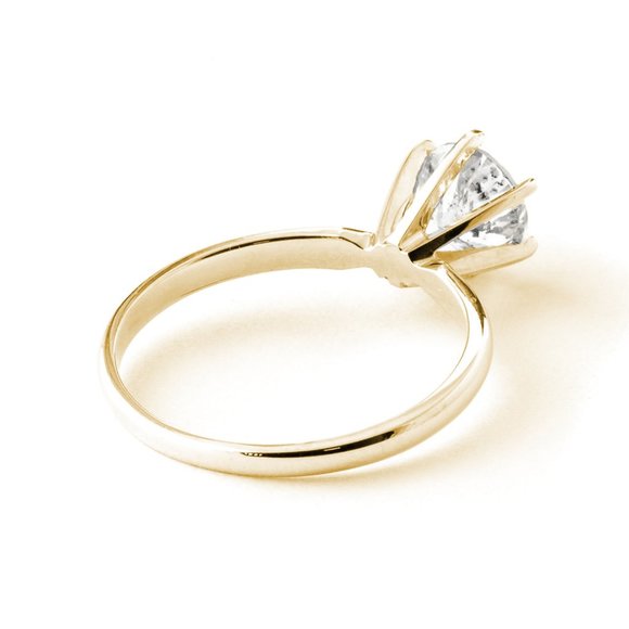 14K. GOLD RING WITH 1.0 CT. SI3, F-G DIAMOND - Picture 3 of 6